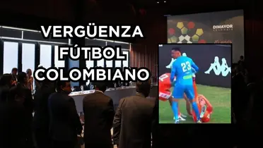   Fútbol colombiano en tela de juicio. Foto tomada de Twitter @Dimayor y captura de pantalla Antena 2 Twitter @Antena2RCN.