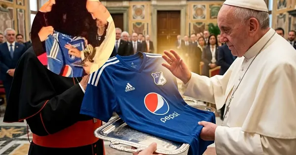 El día que el Papa Francisco bendijo la camiseta de Millos