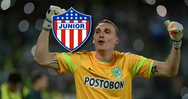 Franco Armani con la camiseta del Atlético Nacional