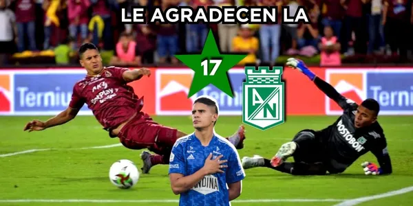 A Daniel Cataño le agradecieron la estrella 17 de Atlético Nacional y el jugador reaccionó desde Millonarios FC.