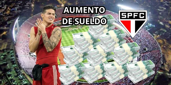 A James Rodríguez le subirían el sueldo para que se quede en el año 2024 en el Sao Paulo.