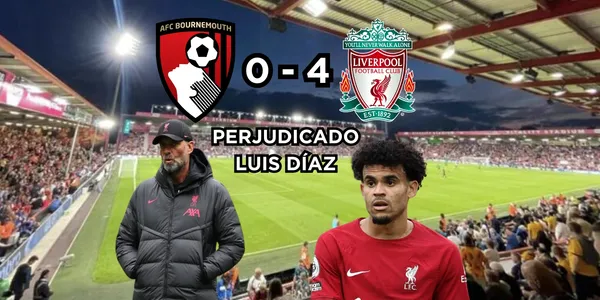 A Luis Díaz no le fue nada bien en el partido entre Liverpool contra Bournemouth.