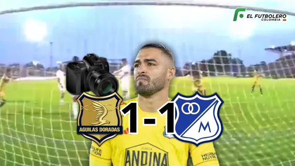 Águilas Doradas vs Millonarios Foto: Escudoteca PN, Pexels y Captura de Win Sports