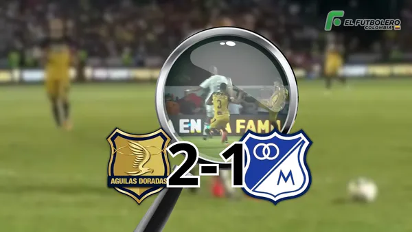 Águilas vs Millonarios Foto: Escudoteca PN y Captura de Win Sports