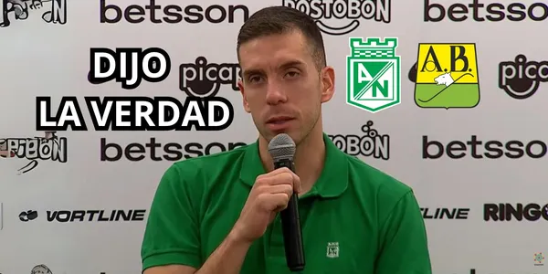 Aguirre habló del empate de Nacional. Foto captura de pantalla rueda de prensa DIMAYOR en YouTube.