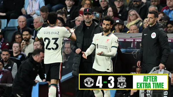 Al nivel de Salah, la calificación que recibió Luis Díaz por Liverpool vs United