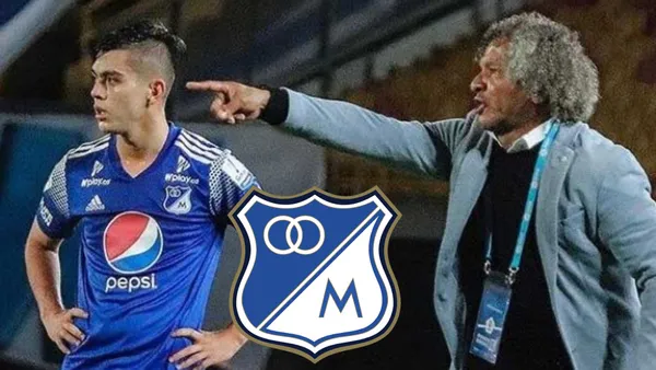 Alberto Gamero dando indicaciones en Millonarios