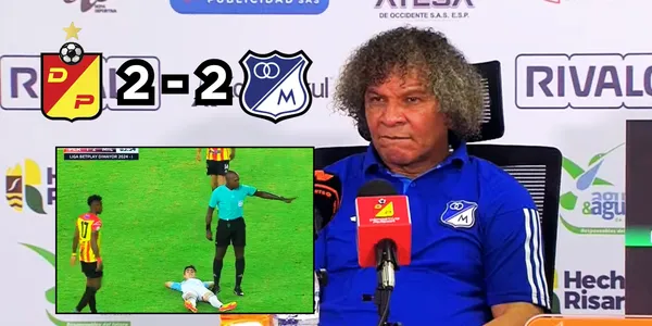 Alberto Gamero en la rueda de prensa