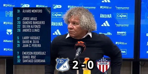 Alberto Gamero en rueda de prensa de Millonarios FC