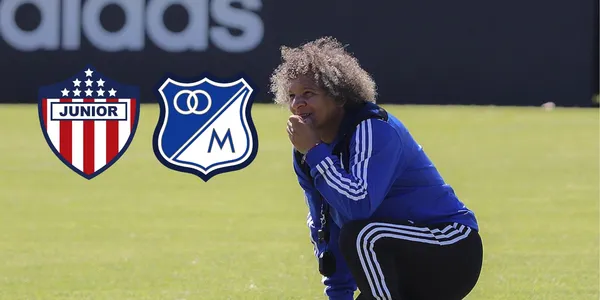 Alberto Gamero en un entrenamiento de Millonarios FC