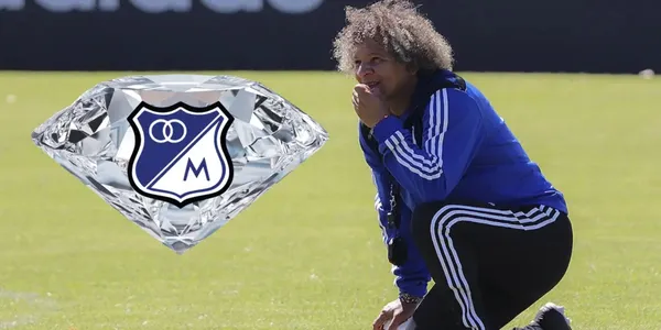 Alberto Gamero en un entrenamiento de Millonarios FC