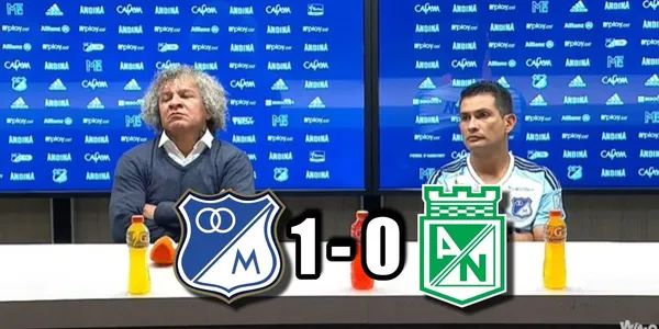 Alberto Gamero habló tras vencer a Atlético Nacional en Bogotá.