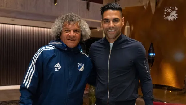 Alberto Gamero y Radamel Falcao - Millonarios FC