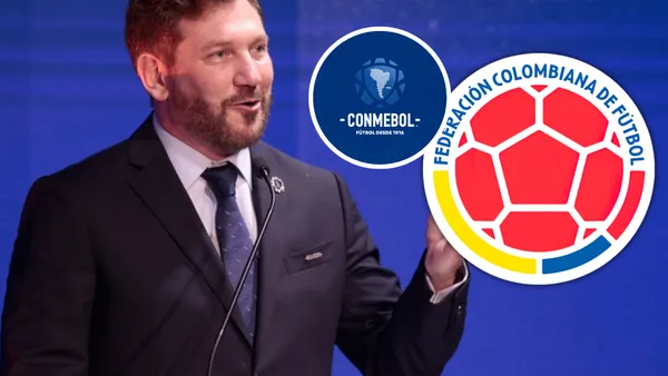 Alejandro Dominguez y la nueva competencia que anuncia la CONMEBOL en Sudamerica Foto: Conmebol y Escudoteca