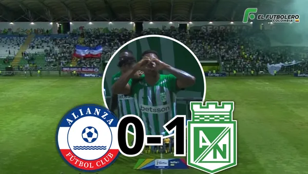 Alianza FC vs Atlético Nacional Foto: Captura de Win Sports y Escudoteca PN