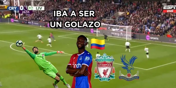 Alisson Becker le tapó un disparo a Jefferson Lerma, iba a ser un golazo para el colombiano.