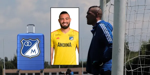Álvaro Montero con la camiseta de Millonarios FC