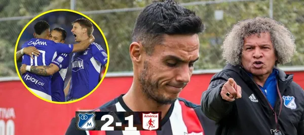 América de Cali perdió 2-1 ante Millonarios por liga colombiana