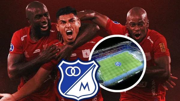 América de Cali empata con Millonarios y este jugador está salvando al escarlata Foto: América de Cali, Escudoteca, Captura de Win Sports