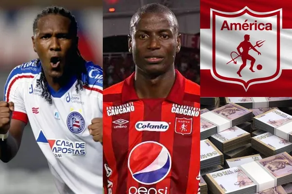América podría hacer una jugada millonaria para fichar a Hugo Rodallega quien está libre tras su paso por Bahía