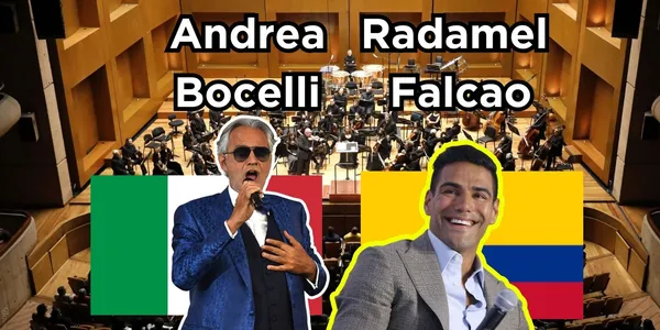 Andrea Bocelli tuvo un encuentro con el colombiano Radamel Falcao.