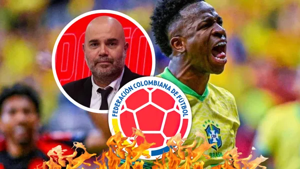 Andrés Marocco y su reacción a la derrota de Colombia Foto: Captura de ESPN, CBF y Escudoteca