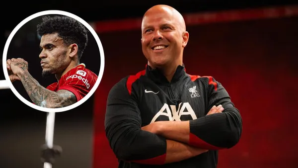 Arne Slot habló del final de temporada y varios creen que fue un nuevo mensaje para Luis Díaz. Foto: LFC y Luis Díaz