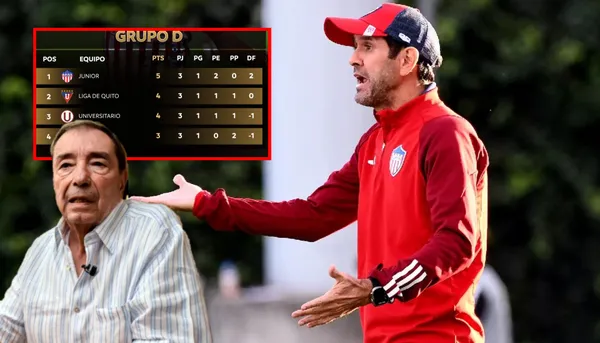 Arturo Reyes dirigiendo Junior- Fotos: El Heraldo, Conmebol Libertadores X, Antena 2