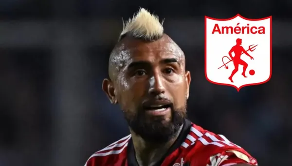 Arturo Vidal con la camiseta de Flamengo.