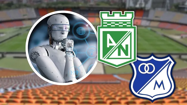 Así predice el duelo de esta noche la IA para Nacional vs. Millonarios Foto: Pexels, INDER y Escudoteca