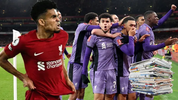Así reaccionó la prensa en Inglaterra por gol de Luis Díaz en Liverpool vs Arsenal