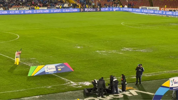 Así se encuentra la gramilla del Estadio El Campín