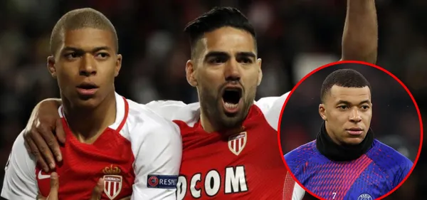 Así se rindió Kylian Mbappé ante el crack Radamel Falcao ahora en Rayo Vallecano (Foto tomada El Tiempo y de la Sexta)