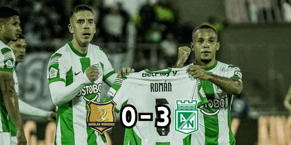 Atlético Nacional consiguió una contundente victoria contra Águilas Doradas, en el partido de ida de los cuartos de final de la Copa BetPlay.