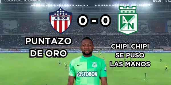 Atlético Nacional empató contra Junior FC. Foto captura de pantalla de Win Sports y Web Site Atlético Nacional.