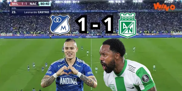 Atlético Nacional empató contra Millonarios FC.