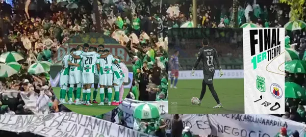 Atlético Nacional está ganando parcialmente ante Deportivo Pasto en liga colombiana