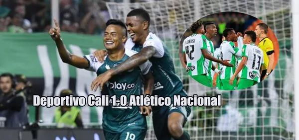 Atlético Nacional está perdiendo parcialmente en liga ante Deportivo Cali