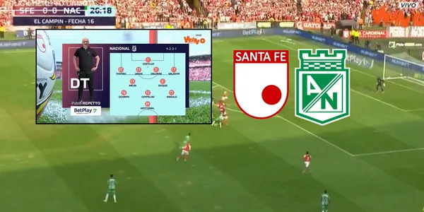 Atlético Nacional jugó contra el Club Independiente Santa Fe en Bogotá