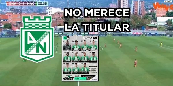 Atlético Nacional jugó contra Envigado. Foto tomada de captura de pantalla de Win Sports y Twitter Nacional.