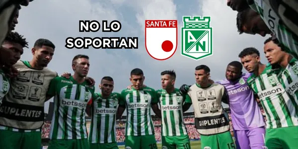 Atlético Nacional jugó en Bogotá contra Santa Fe. Foto tomada de Twitter de Atlético Nacional.