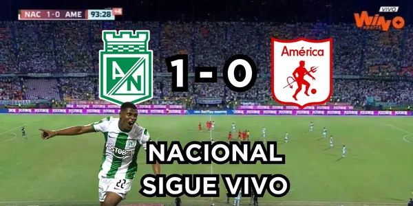 Atlético Nacional le ganó al América de Cali.