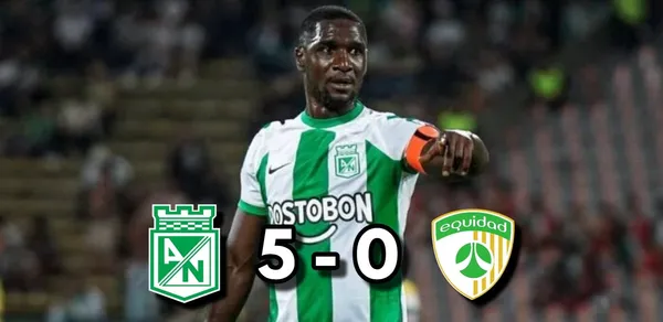 Atlético Nacional le ganó por goleada a La Equidad, pese a que Cristian Zapata no jugó su nombre sonó.