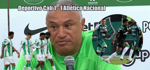 Atlético Nacional no pudo pasar del empate 1-1 ante Deportivo Cali en el estadio Palmaseca