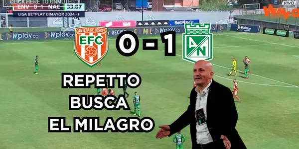 Atlético Nacional superó al Envigado FC. Foto tomada de captura de pantalla de Win Sports y El Colombiano.