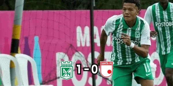 Atlético Nacional tuvo la posibilidad de anotar su primer gol contra Santa Fe antes de los dos minutos de juego.