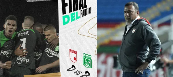 Atlético Nacional venció 2-0 a Independiente Santa Fe en el estadio El Campín