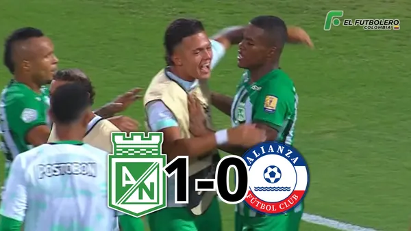 Atlético Nacional vs Alianza FC Foto: Captura de Win Sports y Escudoteca PN
