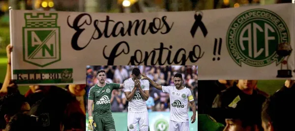 Atlético Nacional y el club brasileño no olvidarán el desafortunado accidente que tuvo el equipo Chapecoense