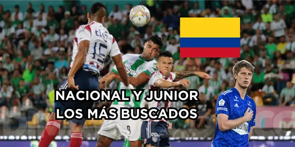 Atlético Nacional y Junior FC en un partido. Foto tomada de Revista Semana y Mundo Millos.